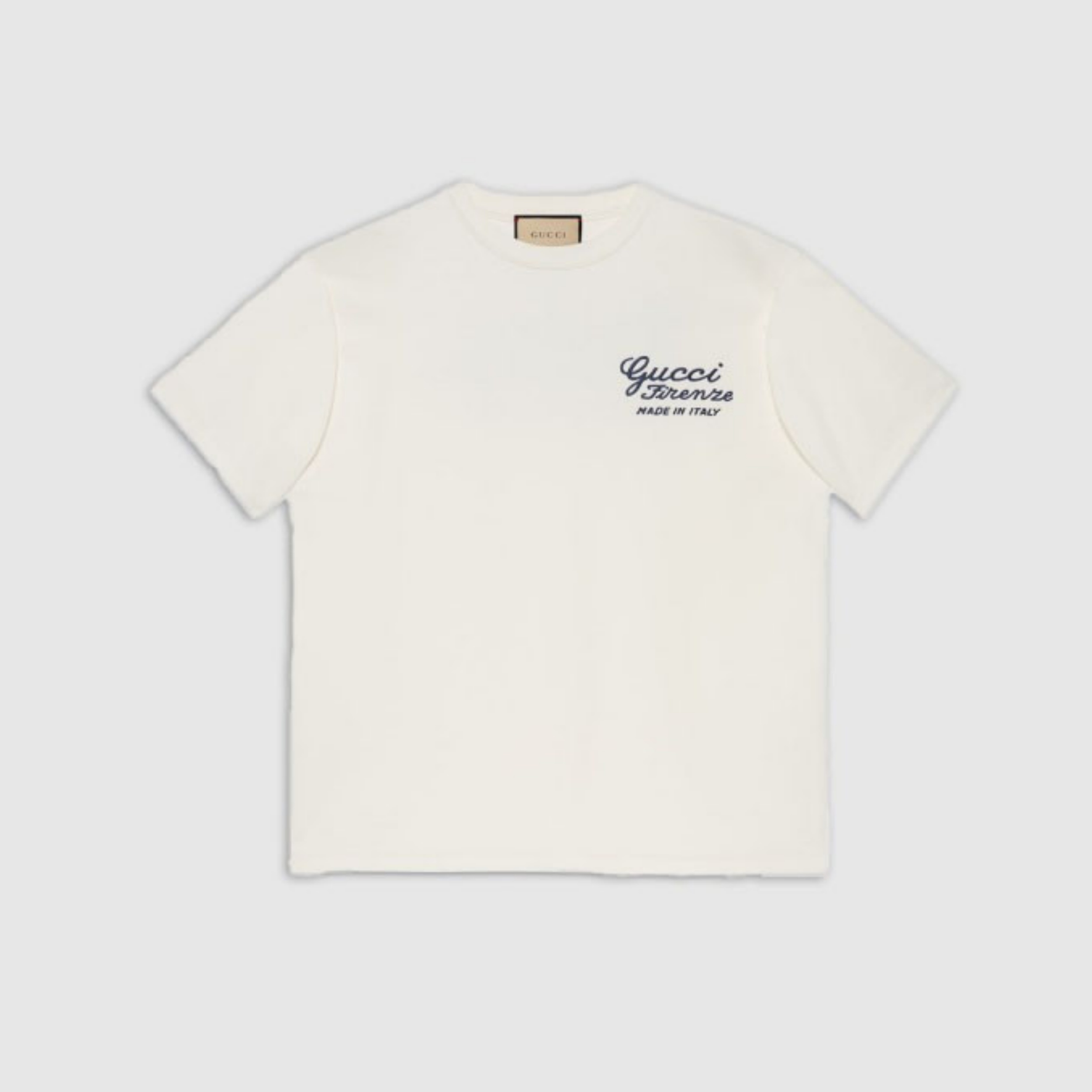 gucci firenze made in italy embroidered t-shirt